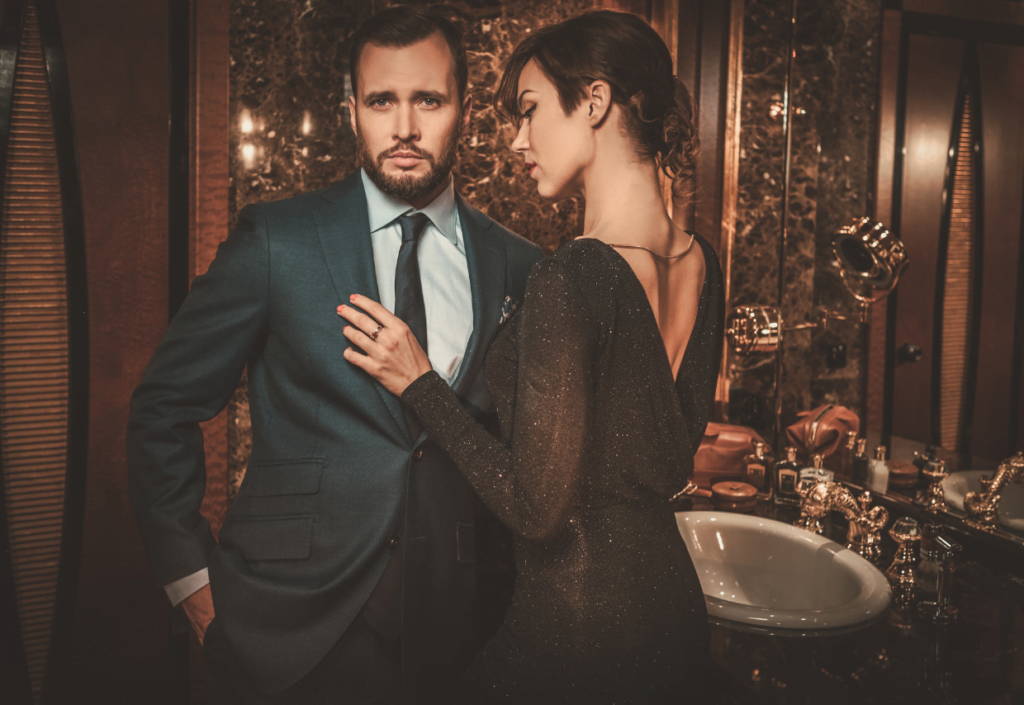 Luxury couple in a bathroom